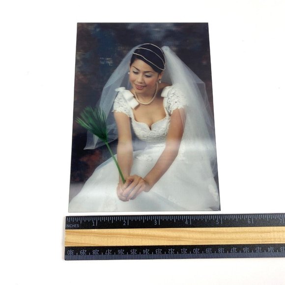 Asian Bride Wedding 3-D Art Photo Photograph 5" x 7" Demo Print Lenticular 3D - Picture 5 of 6